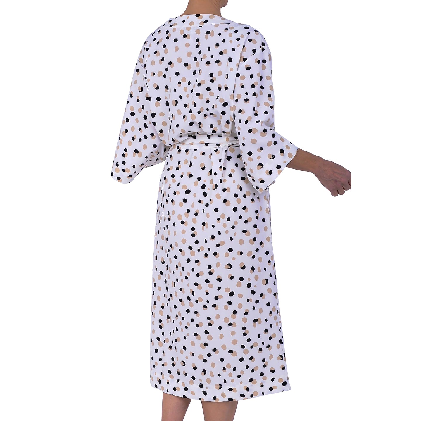 Lily's Robes - White Ground with Dots Mystique Intimates